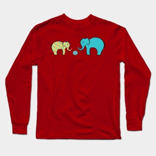 Elephants playing ball Long Sleeve T-Shirt